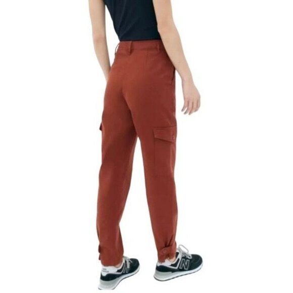 Aritzia Wilfred Free Womens Modern Rust Cargo Pants Size 12 Button Fly High-Rise - Picture 4 of 11